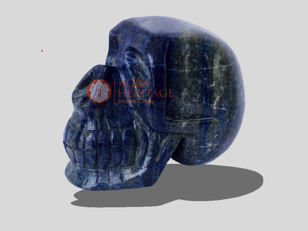 Lapis Lazuli Cranium Skull Handmade Arts Decor